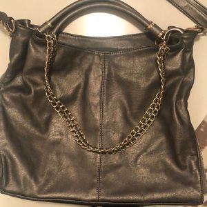 Imoshion Gray Vegan Leather Shoulder Bag